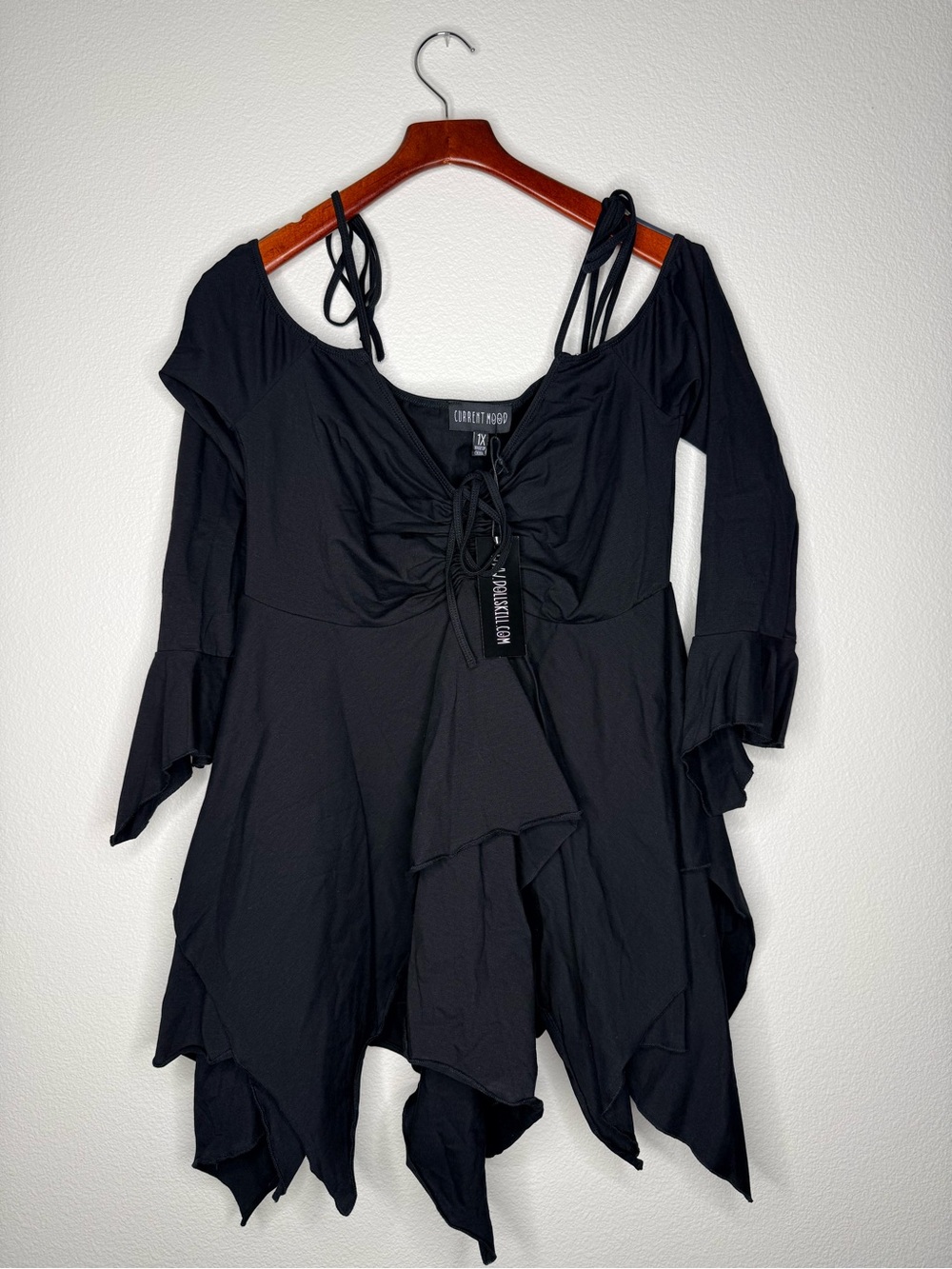 Dolls Kill Black Cold Shoulder Fairy Dress NWT